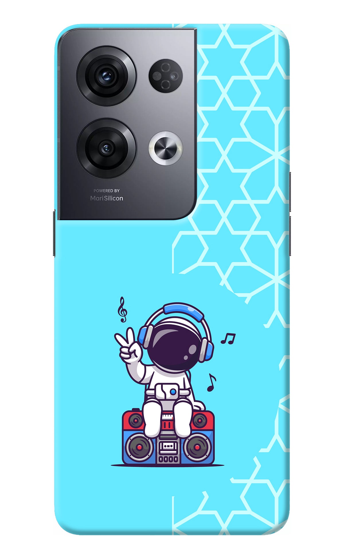 Cute Astronaut Chilling Oppo Reno8 Pro Back Cover