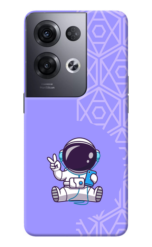 Cute Astronaut Chilling Oppo Reno8 Pro Back Cover