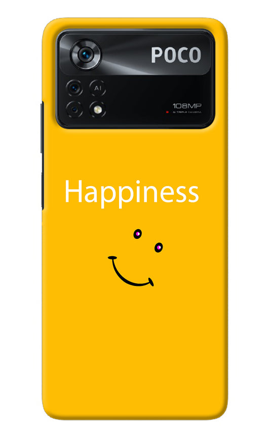 Happiness With Smiley Poco X4 Pro Back Cover