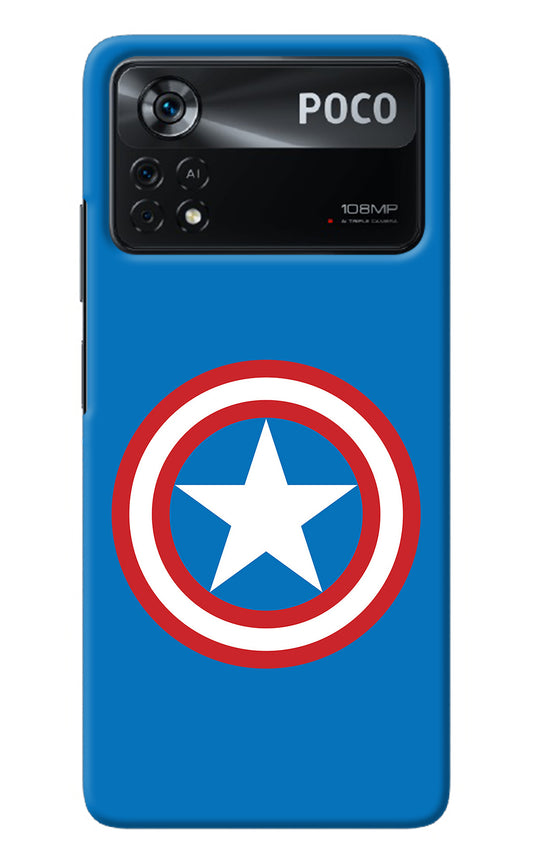 Captain America Logo Poco X4 Pro Back Cover