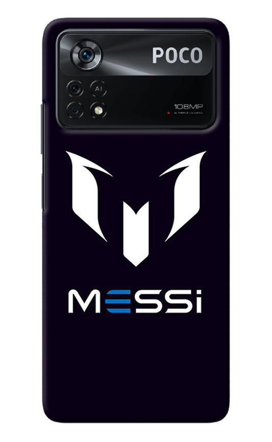 Messi Logo Poco X4 Pro Back Cover