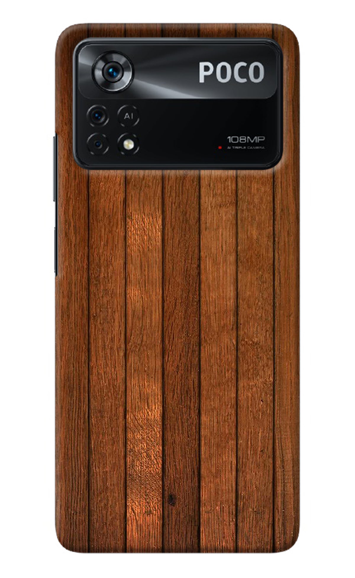 Wooden Artwork Bands Poco X4 Pro Back Cover