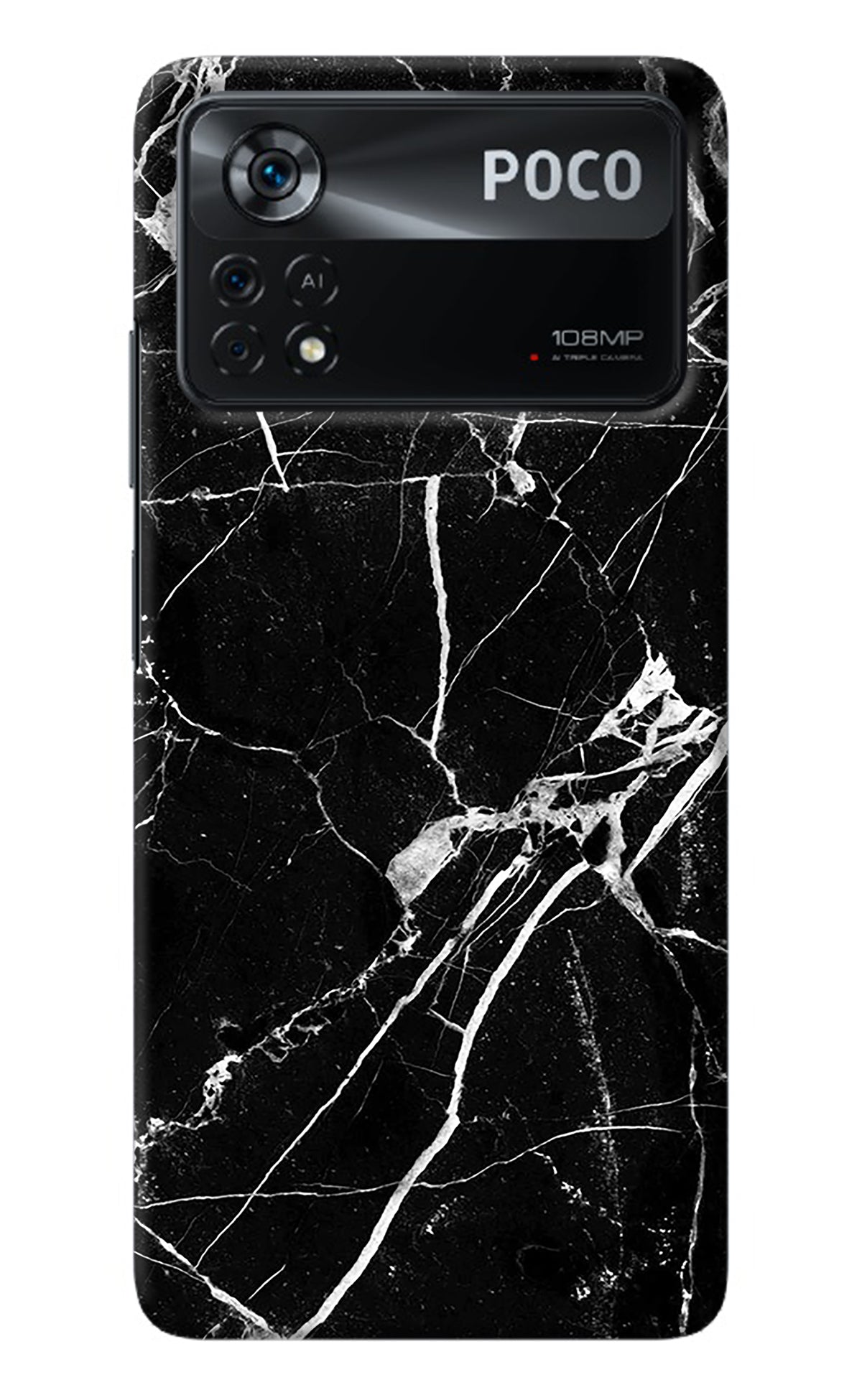 Black Marble Pattern Poco X4 Pro Back Cover