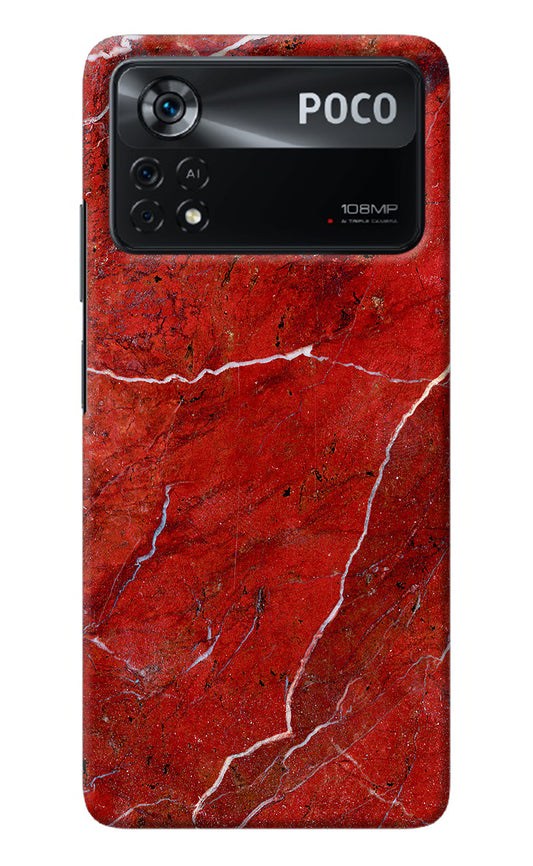 Red Marble Design Poco X4 Pro Back Cover