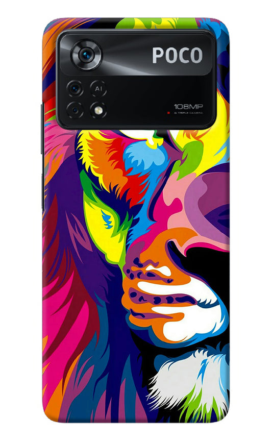 Lion Half Face Poco X4 Pro Back Cover