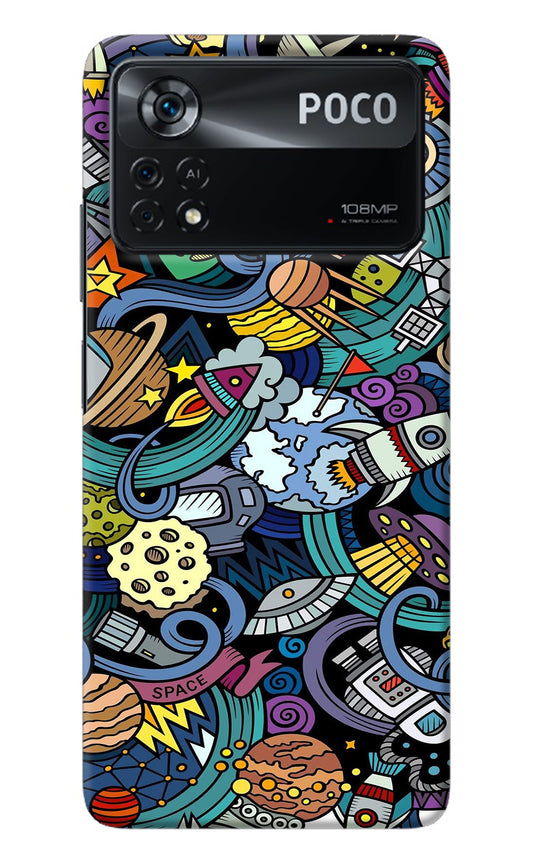 Space Abstract Poco X4 Pro Back Cover
