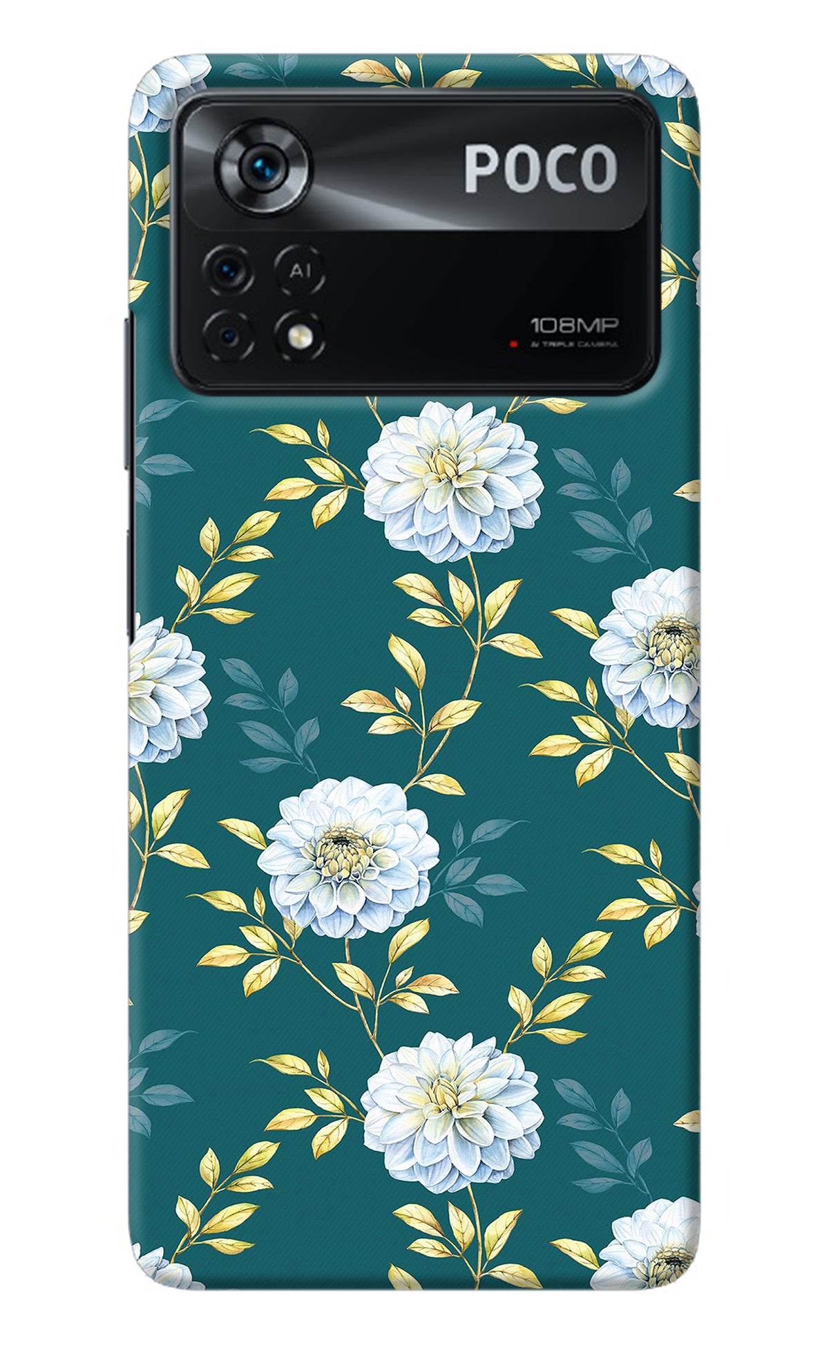 Flowers Poco X4 Pro Back Cover