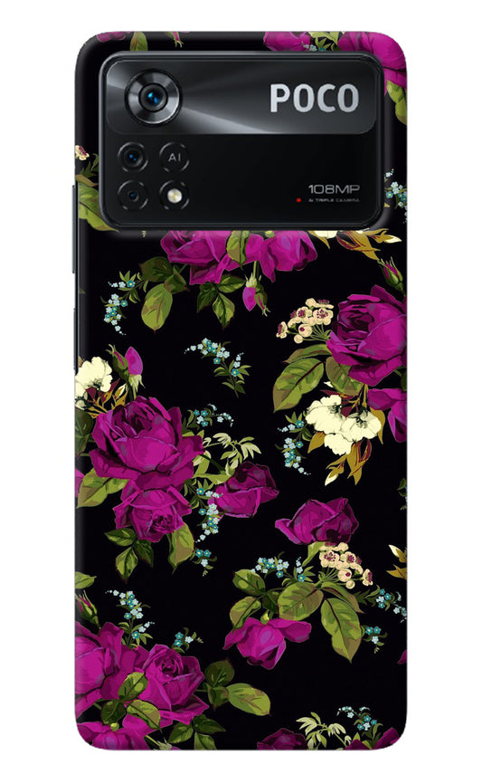 Flowers Poco X4 Pro Back Cover