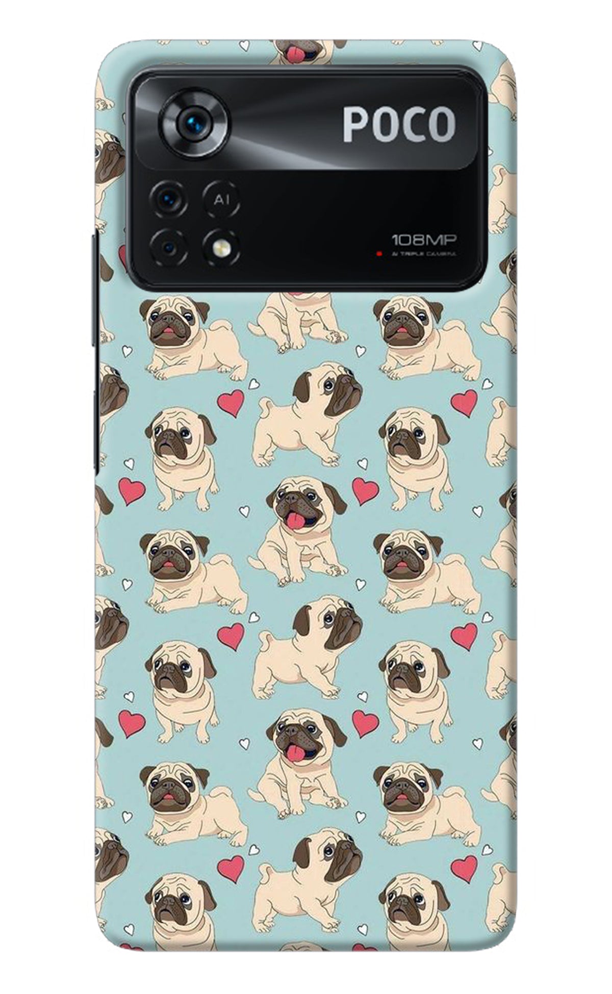 Pug Dog Poco X4 Pro Back Cover