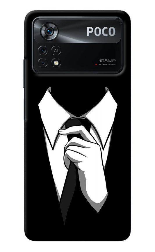 Black Tie Poco X4 Pro Back Cover