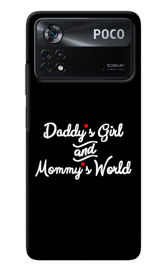 Daddy's Girl and Mommy's World Poco X4 Pro Back Cover