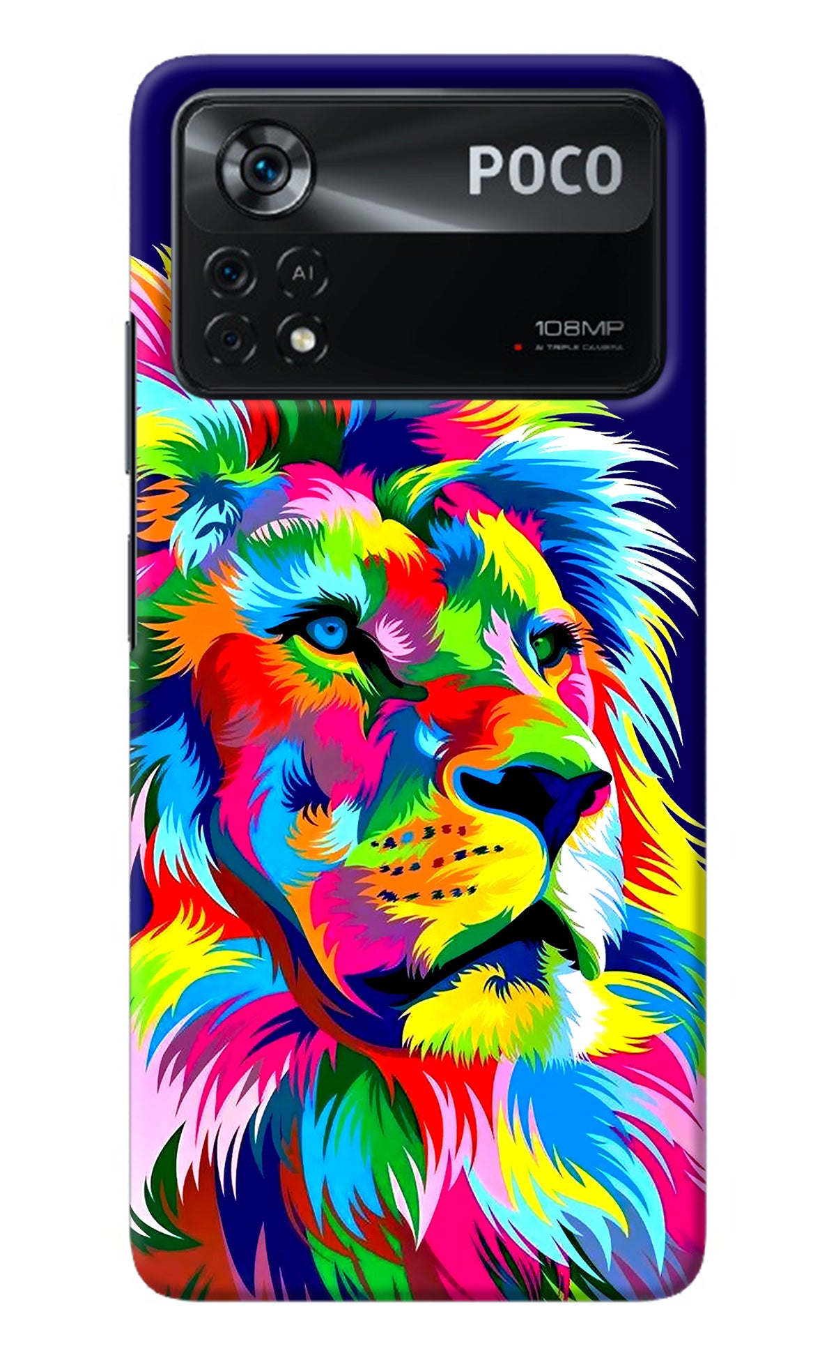 Vector Art Lion Poco X4 Pro Back Cover