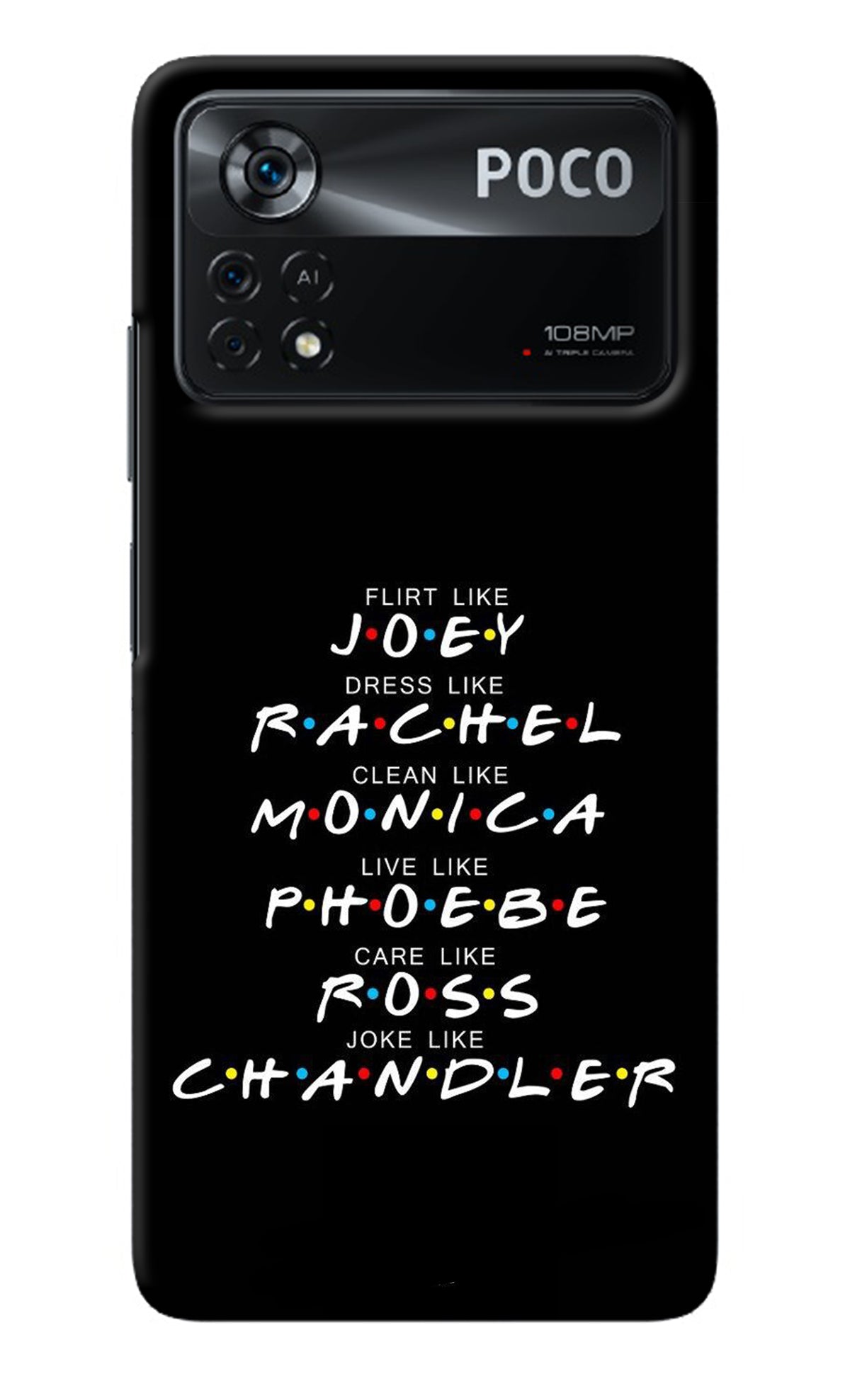 FRIENDS Character Poco X4 Pro Back Cover