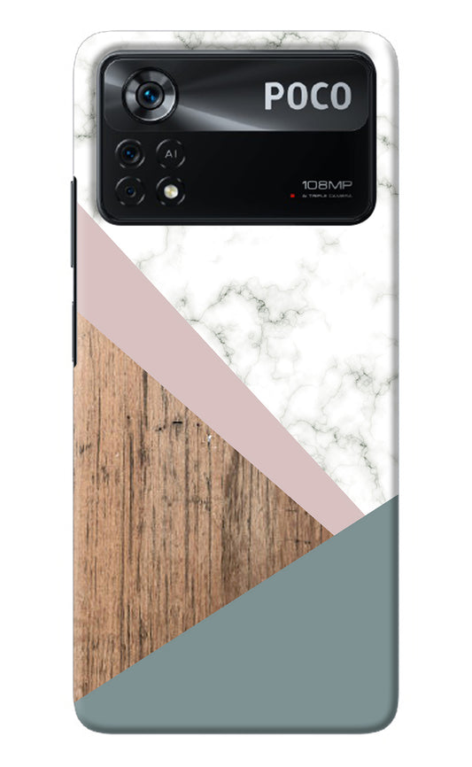 Marble wood Abstract Poco X4 Pro Back Cover