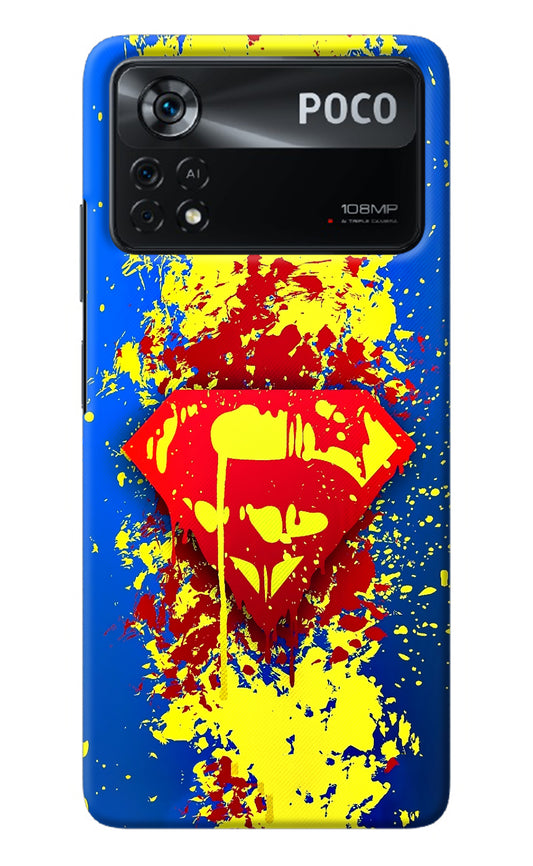 Superman logo Poco X4 Pro Back Cover