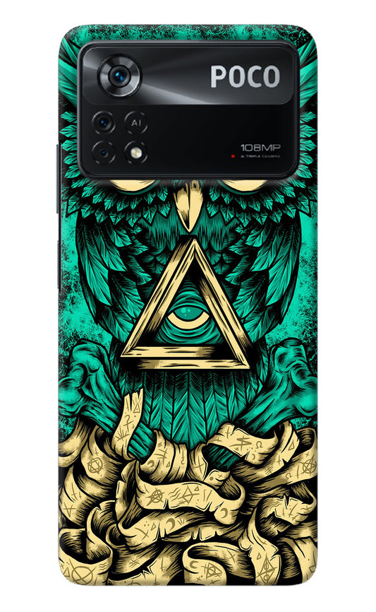 Green Owl Poco X4 Pro Back Cover