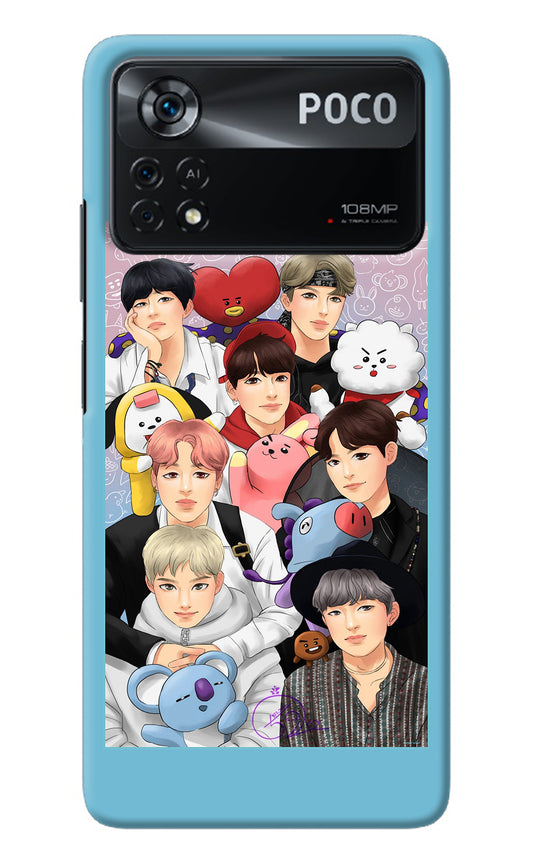 BTS with animals Poco X4 Pro Back Cover