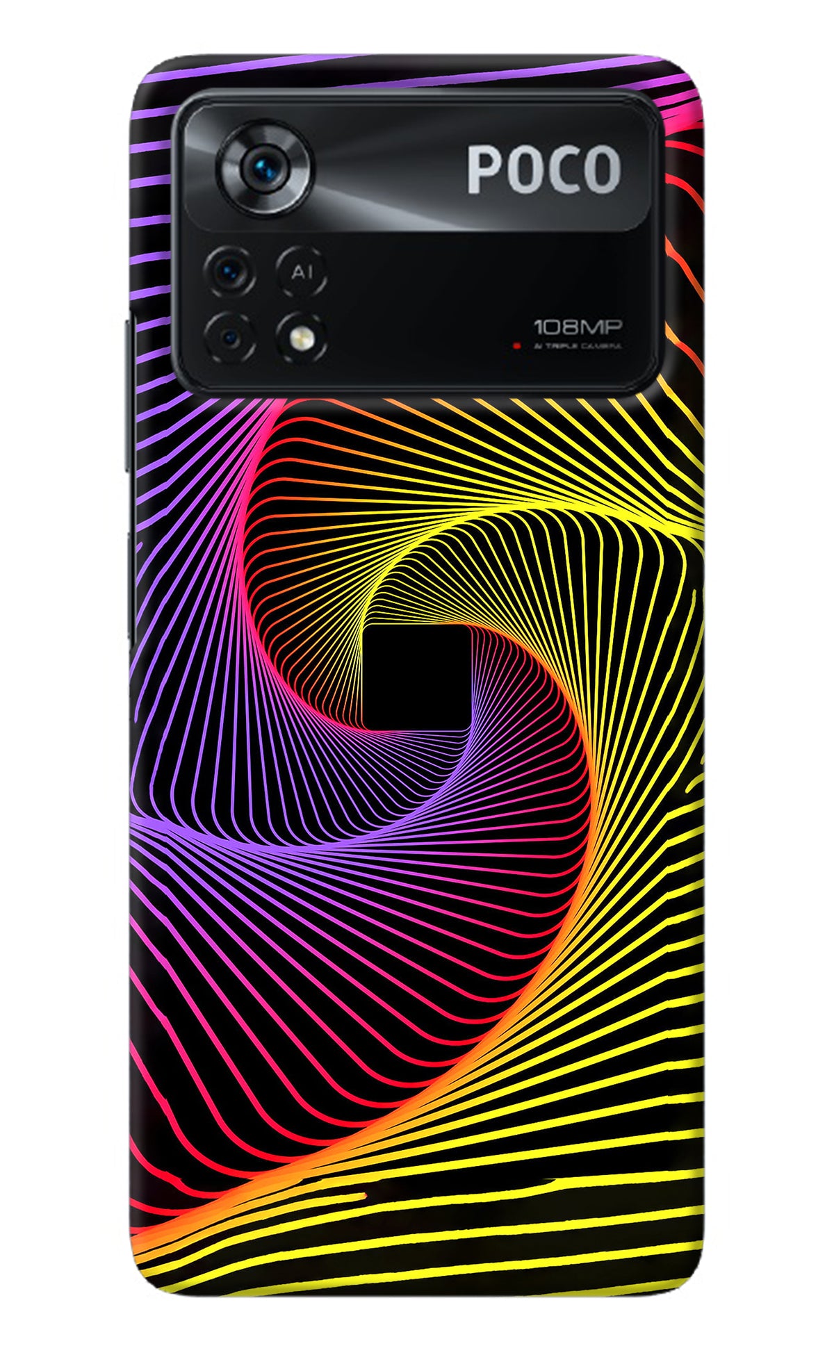 Colorful Strings Poco X4 Pro Back Cover