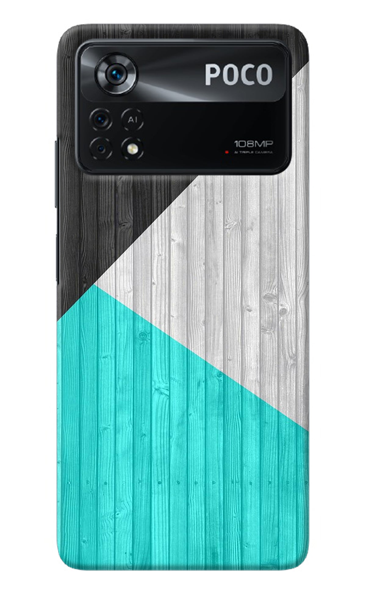 Wooden Abstract Poco X4 Pro Back Cover