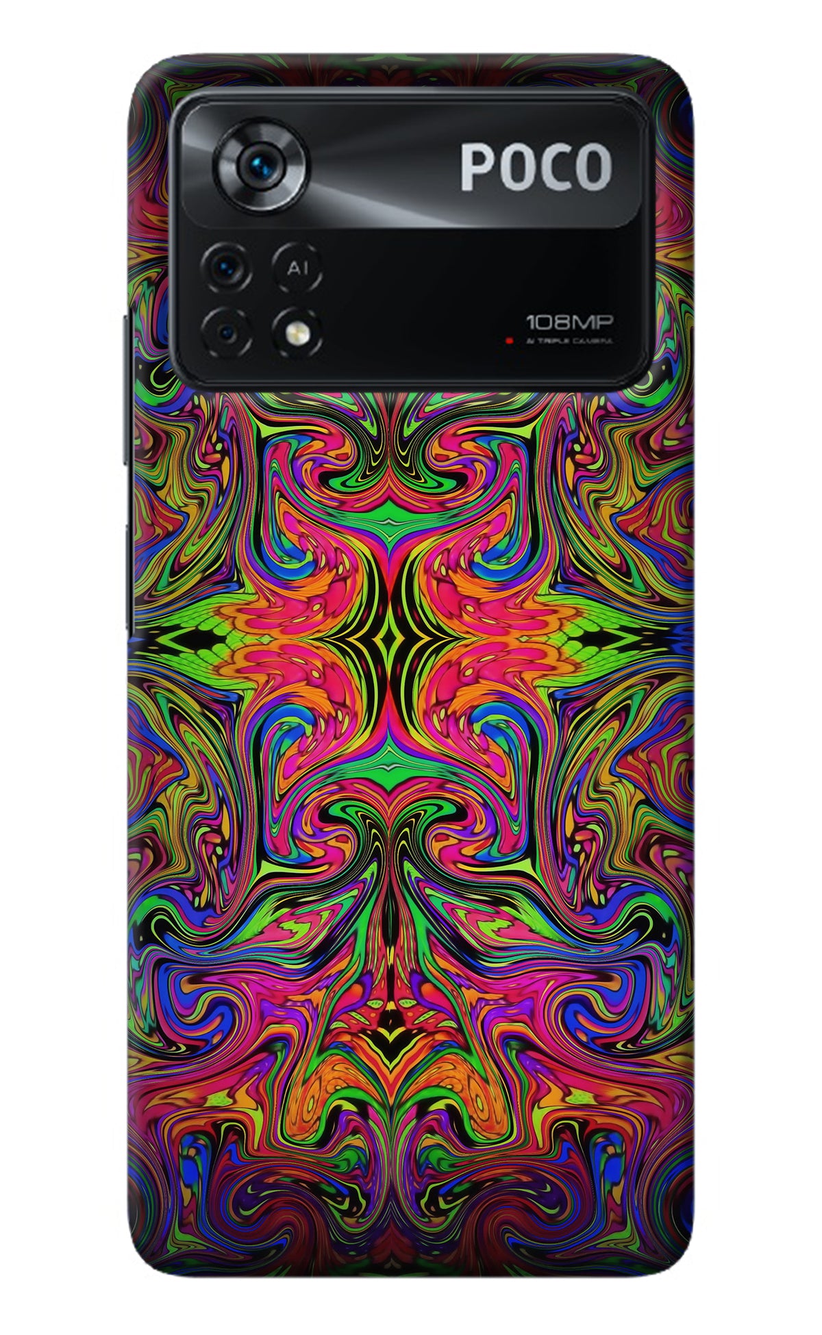 Psychedelic Art Poco X4 Pro Back Cover