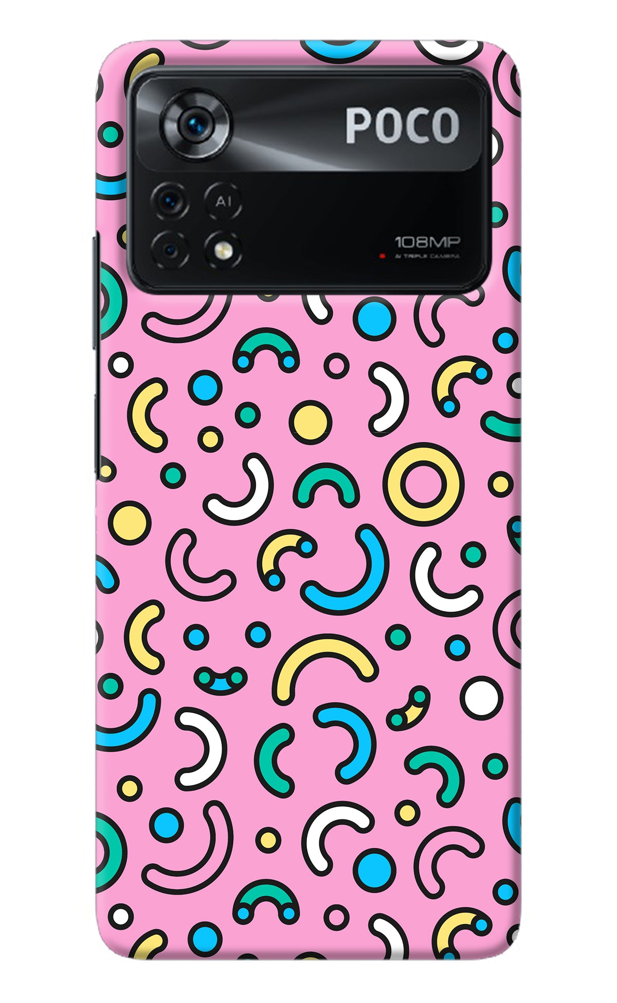 Memphis Design Poco X4 Pro Back Cover