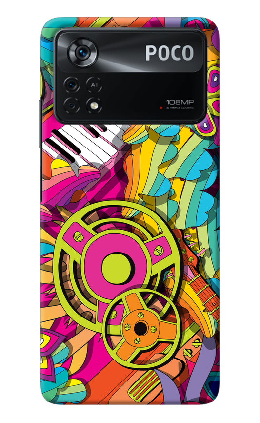 Music Doodle Poco X4 Pro Back Cover