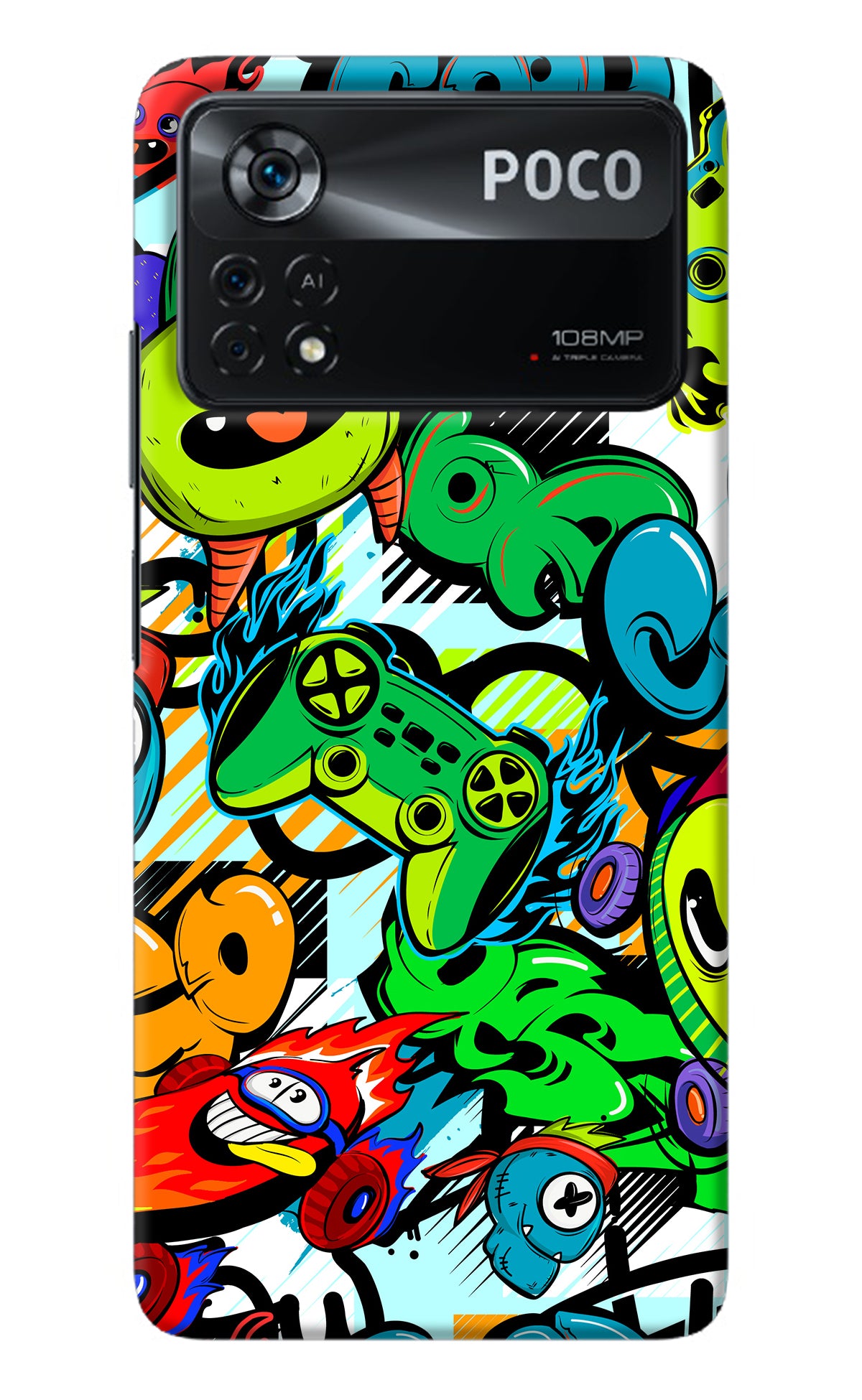Game Doodle Poco X4 Pro Back Cover