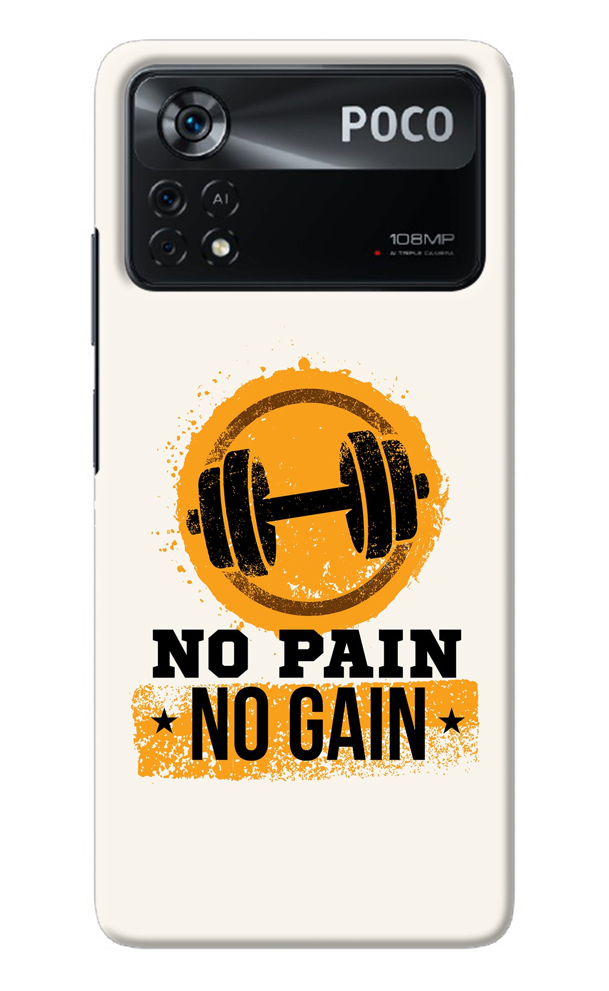 No Pain No Gain Poco X4 Pro Back Cover