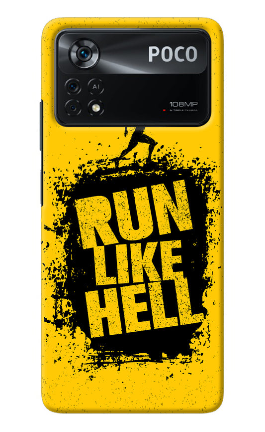 Run Like Hell Poco X4 Pro Back Cover