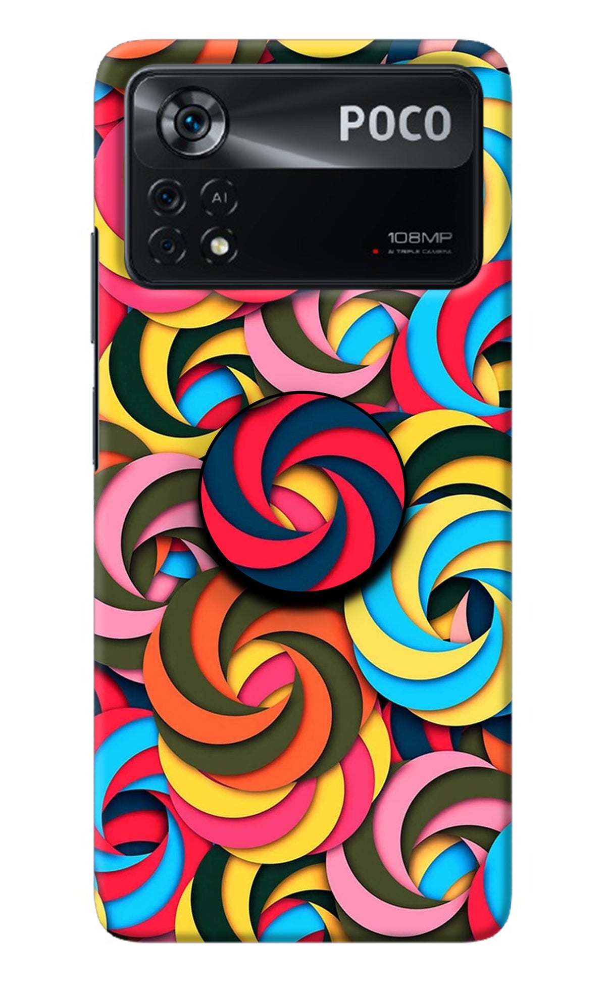 Spiral Pattern Poco X4 Pro Pop Case