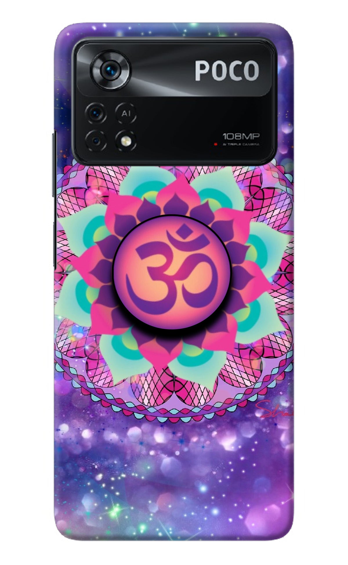 Om Purple Poco X4 Pro Pop Case