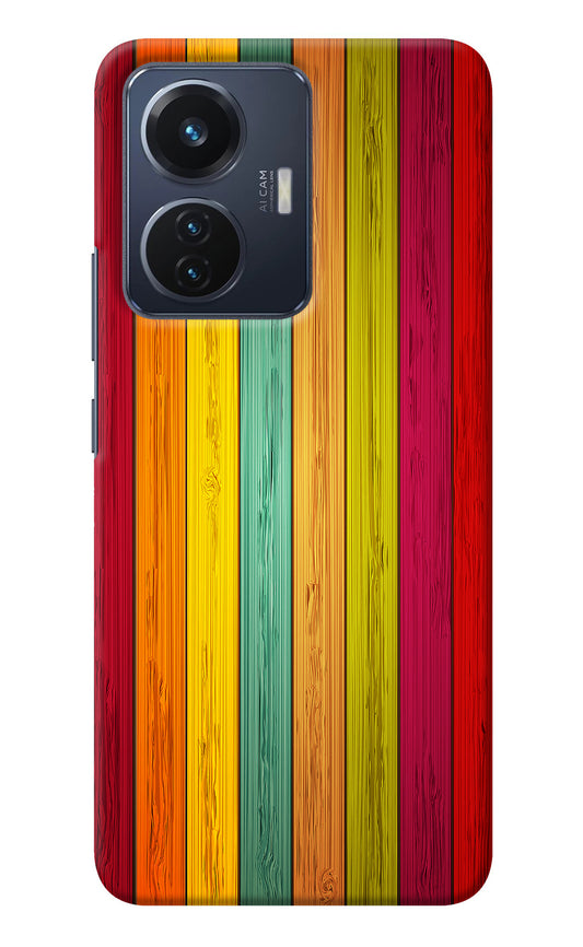 Multicolor Wooden Vivo T1 44W Back Cover