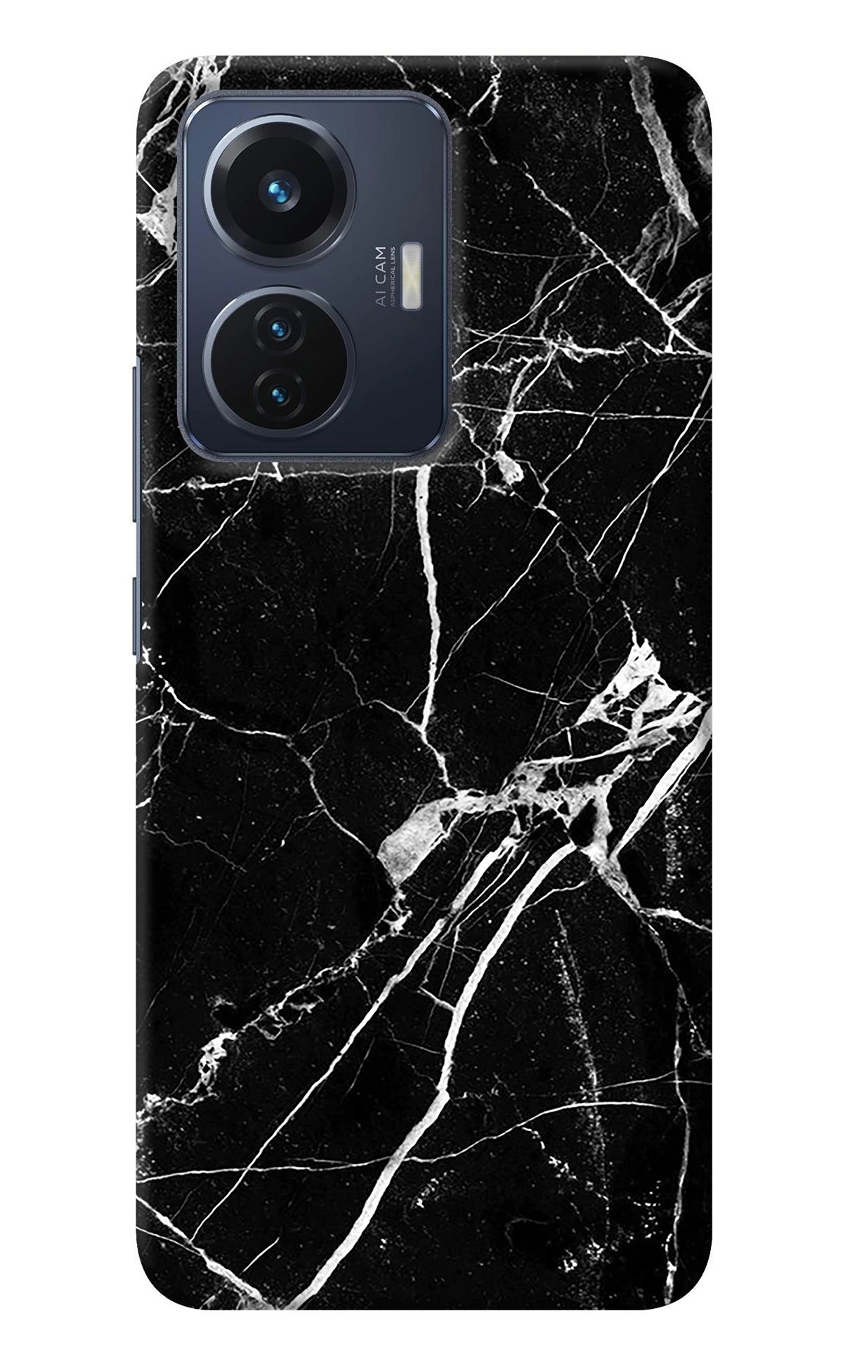 Black Marble Pattern Vivo T1 44W Back Cover