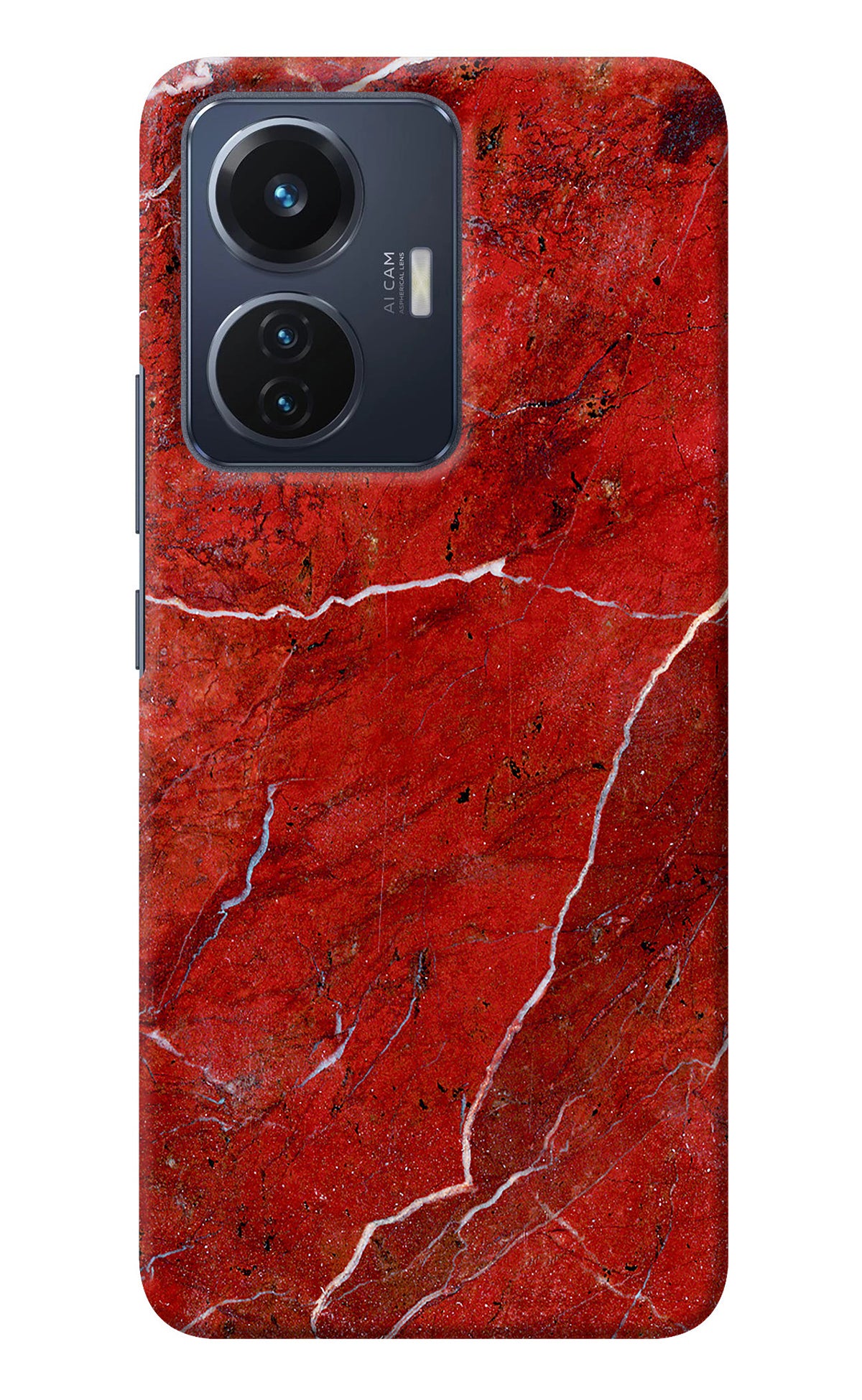 Red Marble Design Vivo T1 44W Back Cover