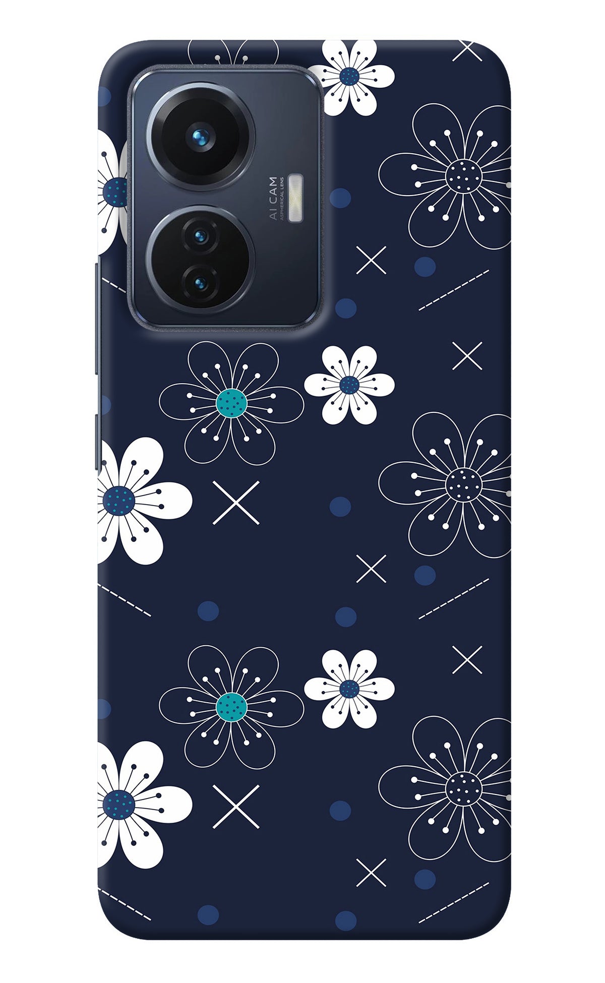 Flowers Vivo T1 44W Back Cover