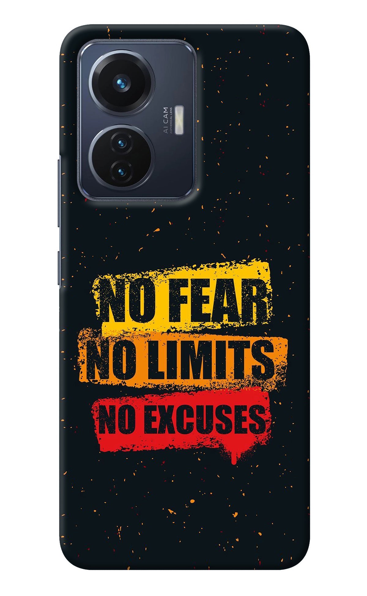 No Fear No Limits No Excuse Vivo T1 44W Back Cover