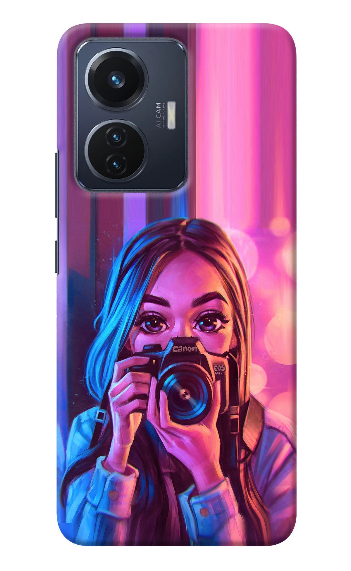 Girl Photographer Vivo T1 44W Back Cover