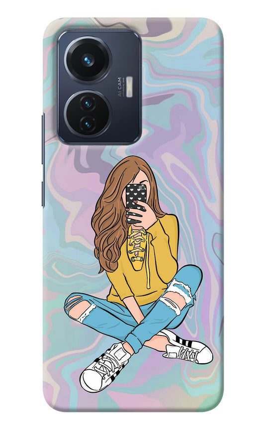 Selfie Girl Vivo T1 44W Back Cover