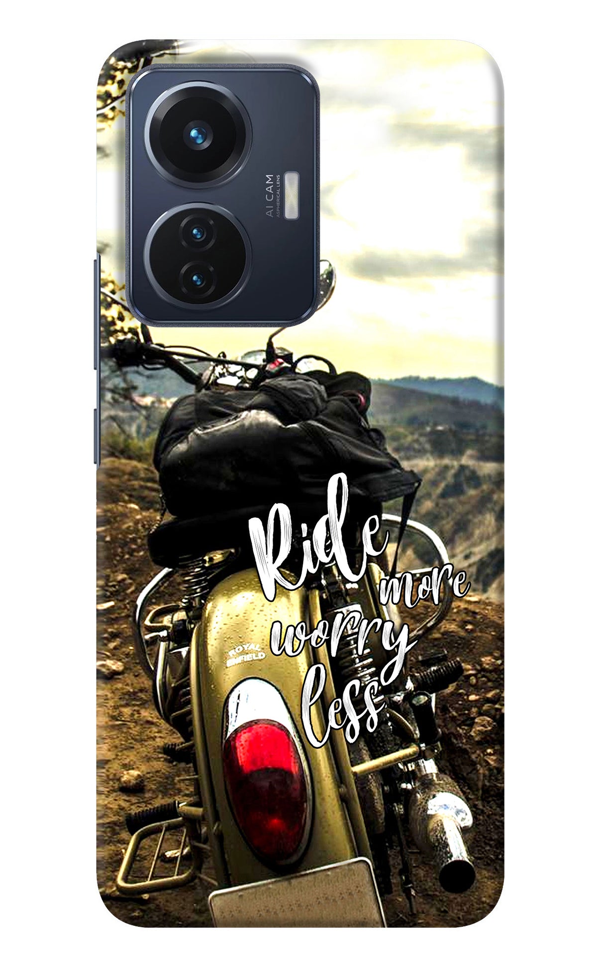 Ride More Worry Less Vivo T1 44W Back Cover