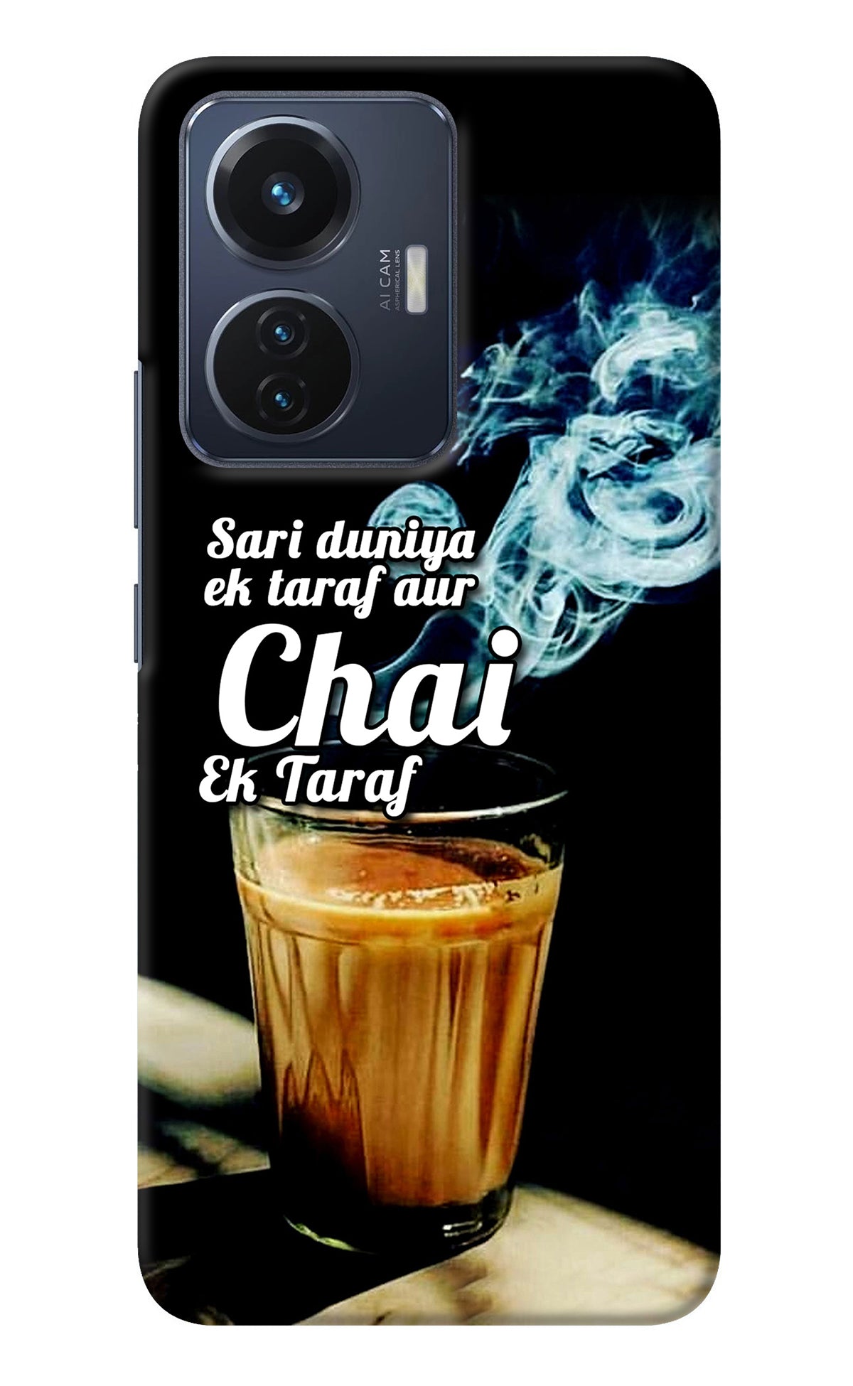 Chai Ek Taraf Quote Vivo T1 44W Back Cover