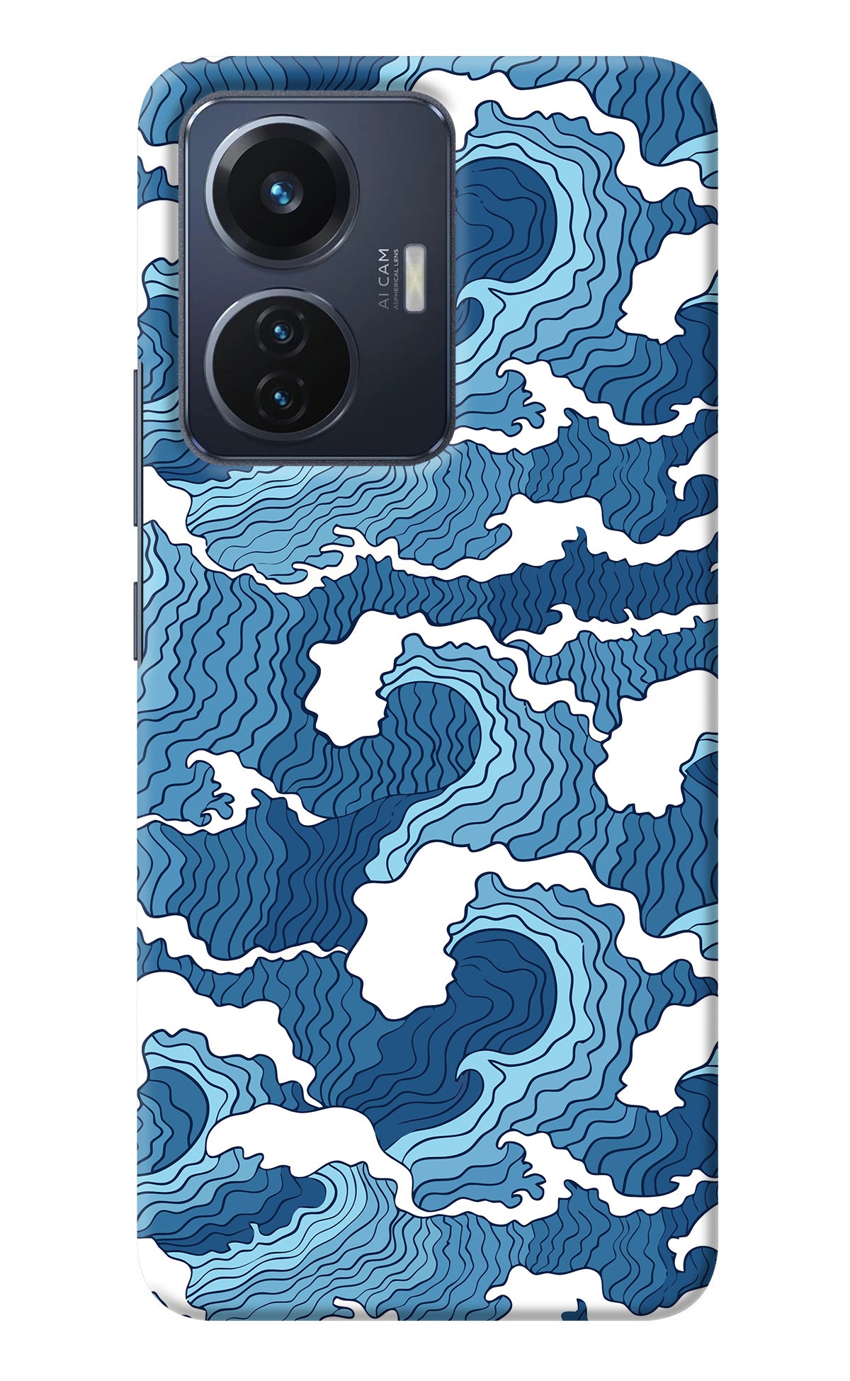 Blue Waves Vivo T1 44W Back Cover