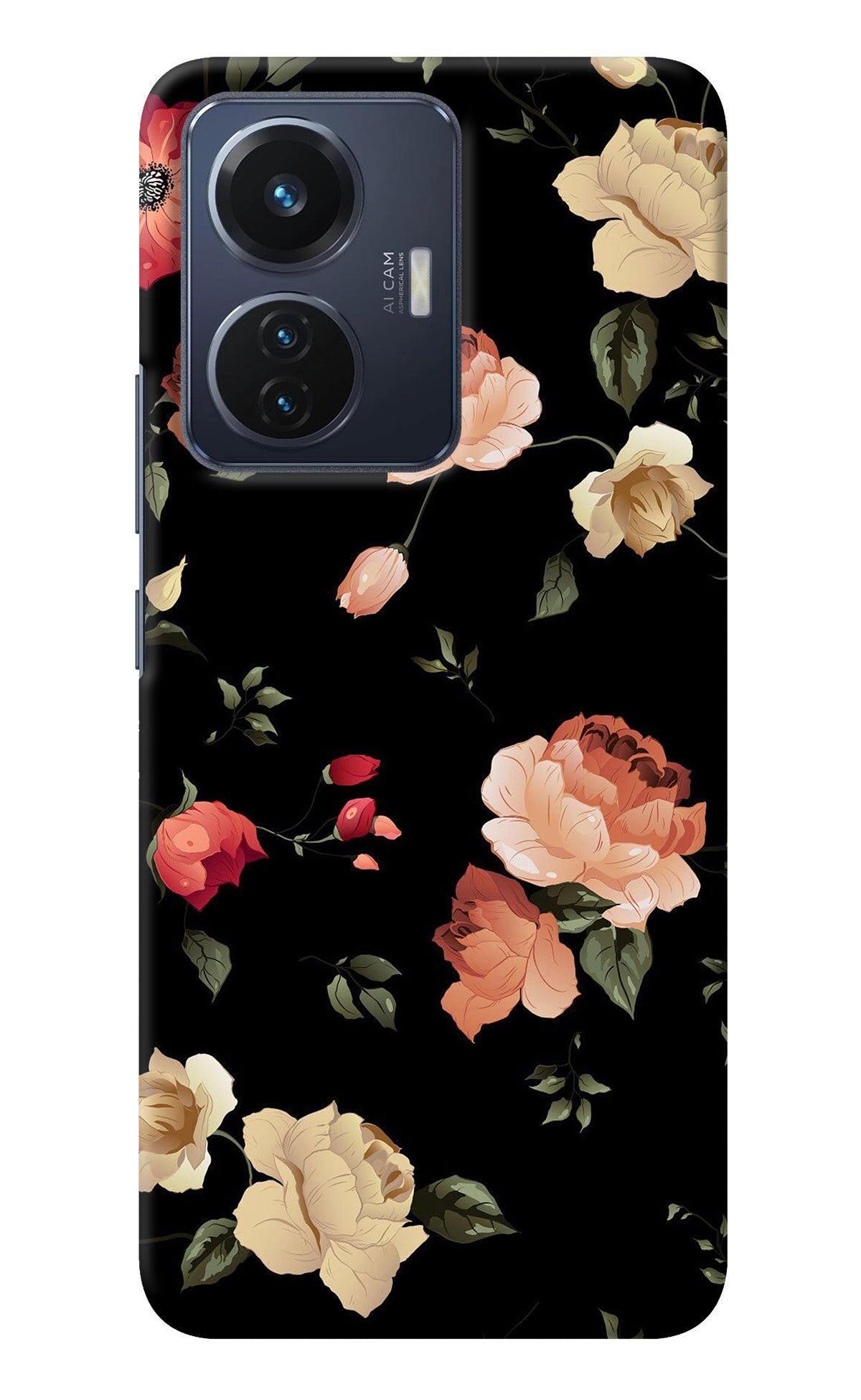 Flowers Vivo T1 44W Back Cover