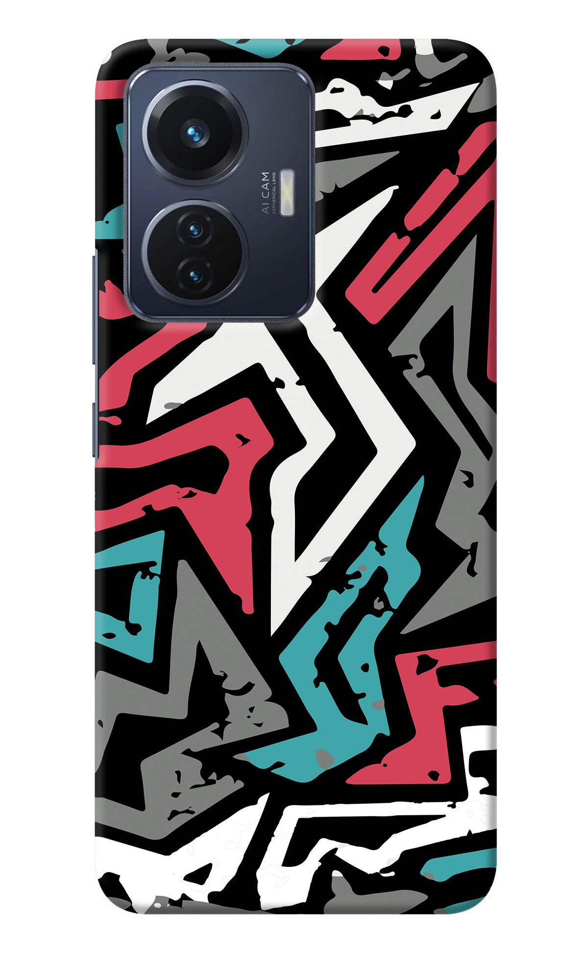 Geometric Graffiti Vivo T1 44W Back Cover