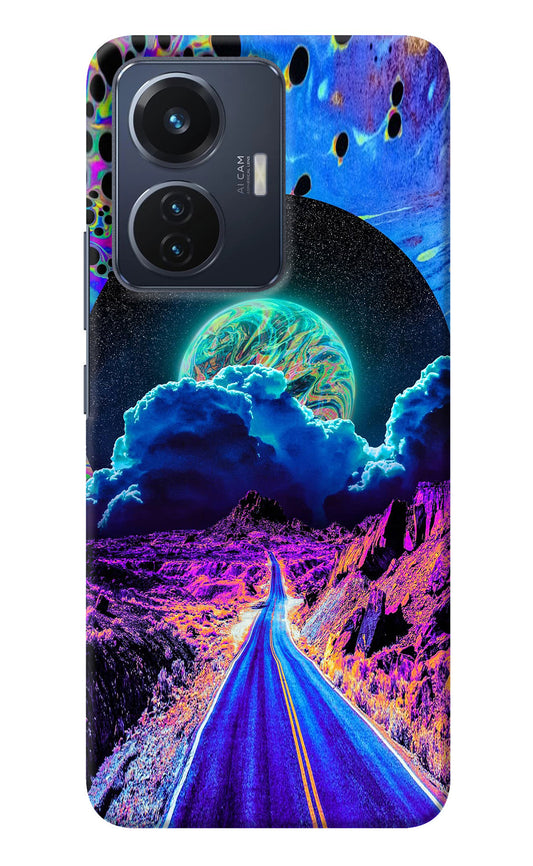 Psychedelic Painting Vivo T1 44W Back Cover