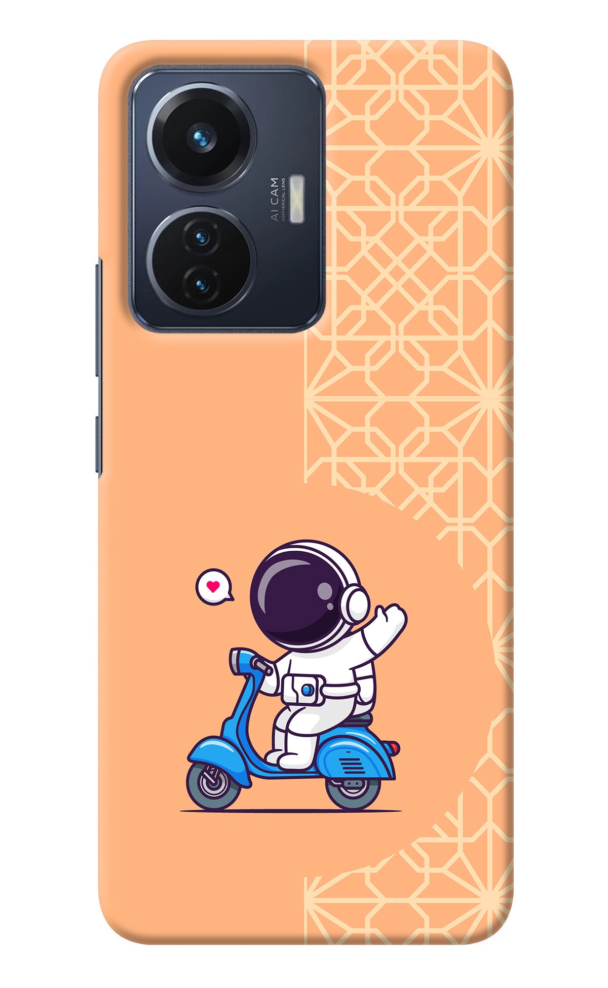 Cute Astronaut Riding Vivo T1 44W Back Cover