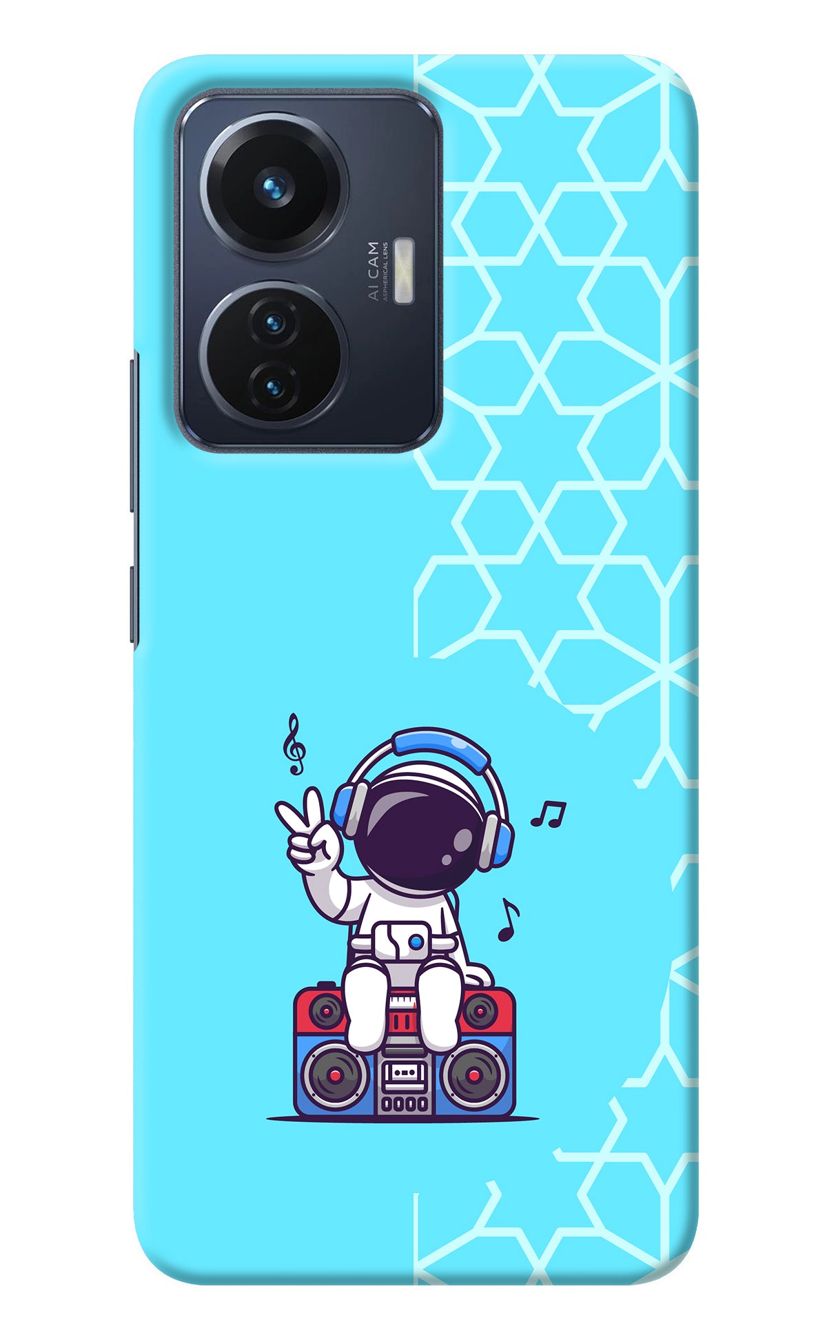 Cute Astronaut Chilling Vivo T1 44W Back Cover