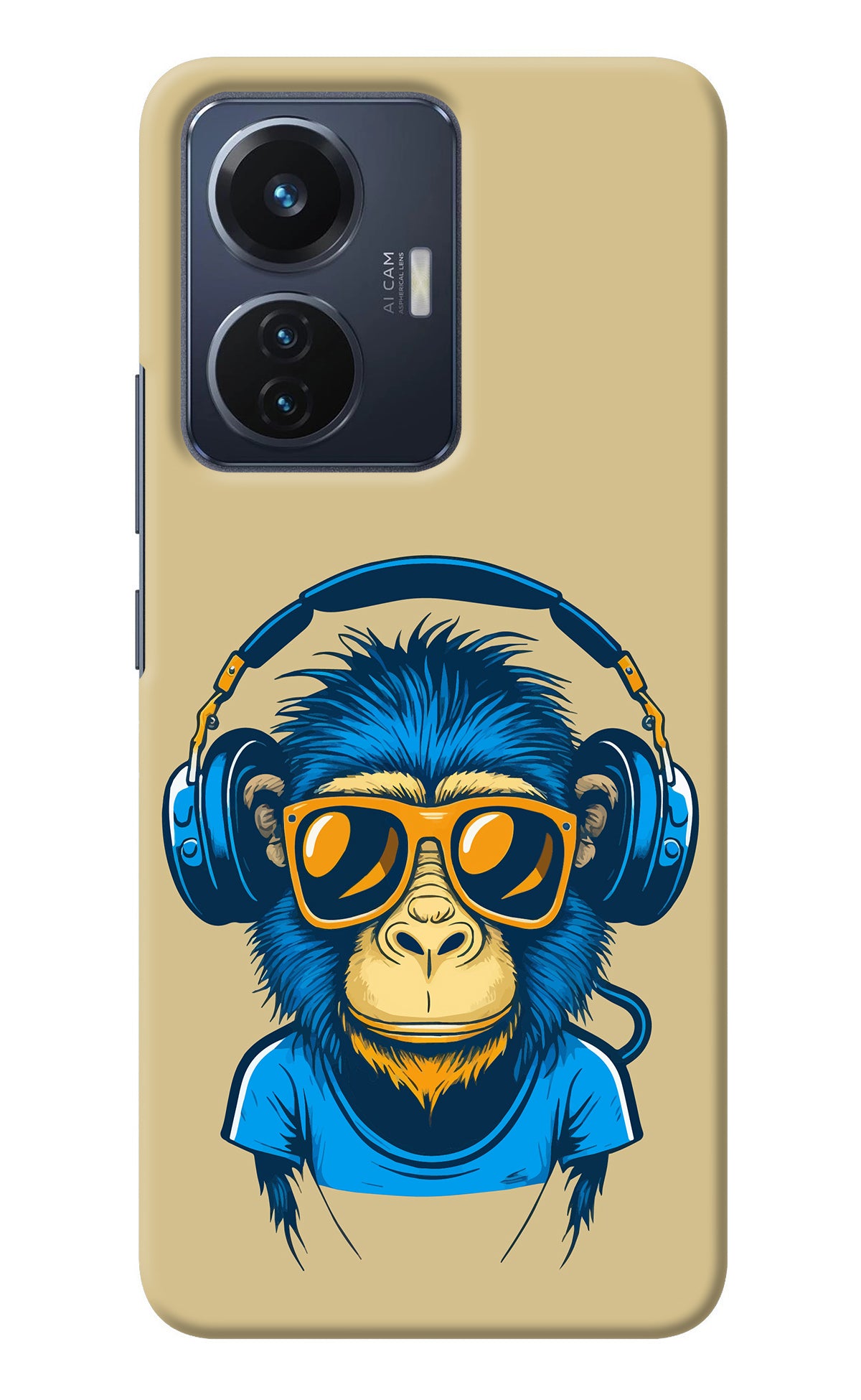 Monkey Headphone Vivo T1 44W Back Cover