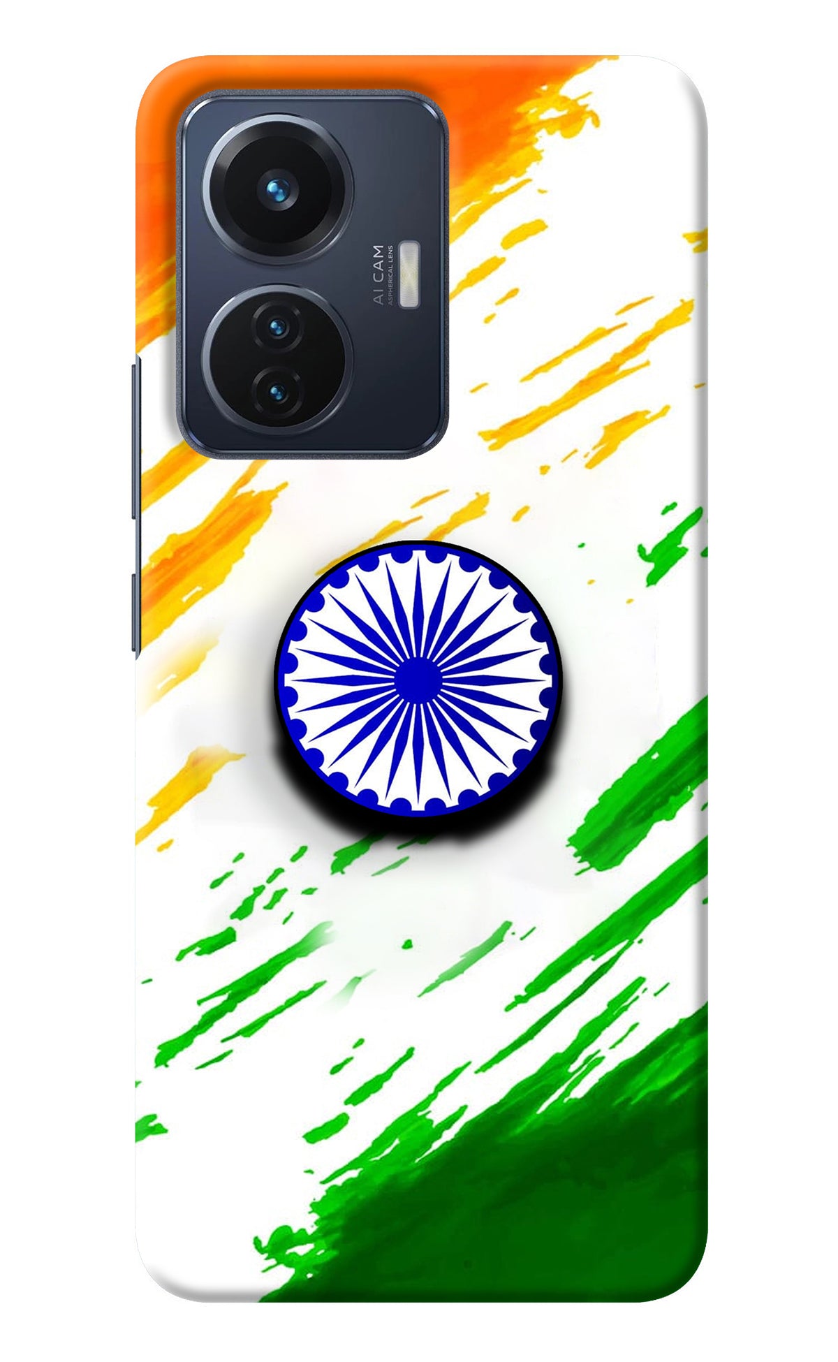 Indian Flag Ashoka Chakra Vivo T1 44W Pop Case