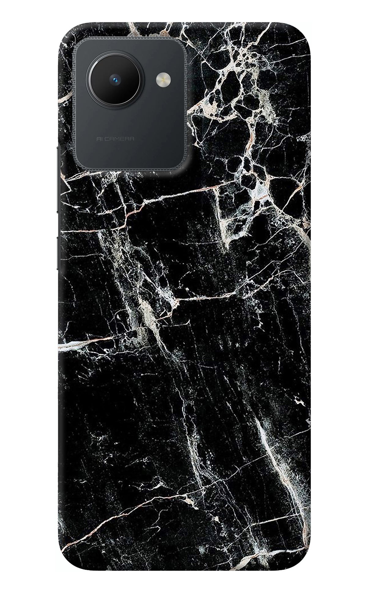 Black Marble Texture Realme C30 Back Cover