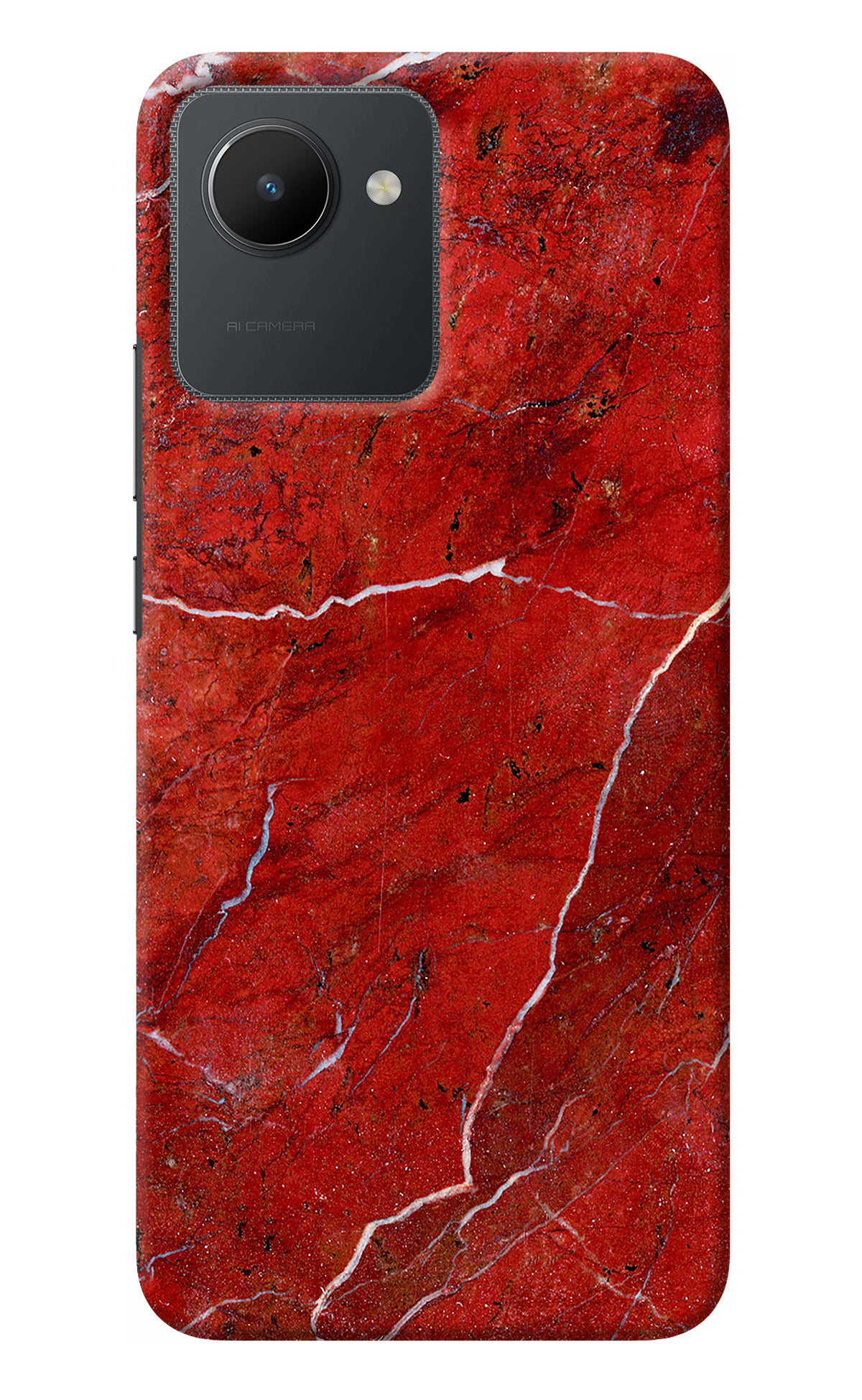 Red Marble Design Realme C30 Back Cover